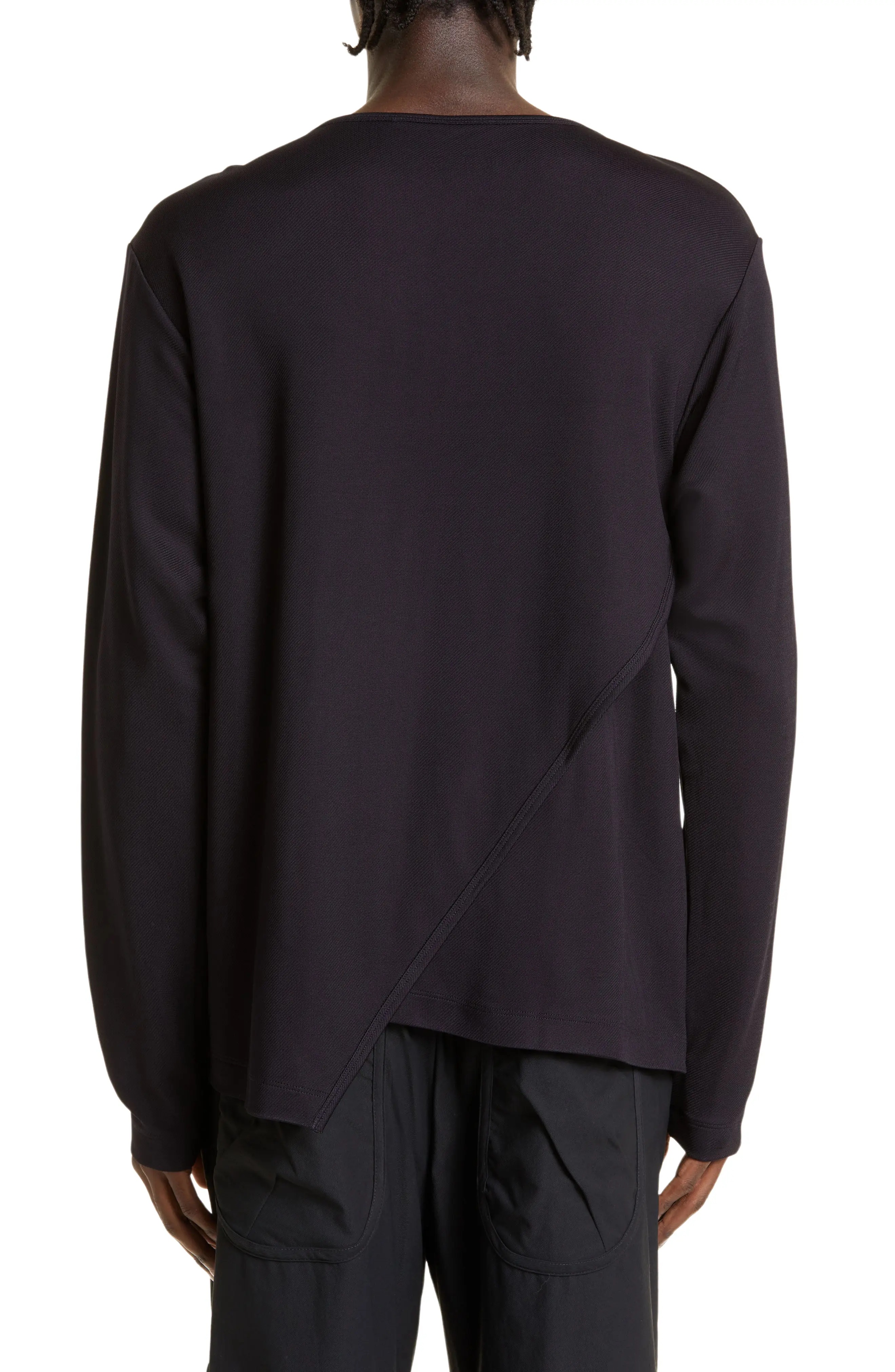 トップス KIKO KOSTADINOV ZLATYU LONGSLEEVE TOP Kiko Kostadinov Zlatyu Asymmetric Mixed Media Long Sleeve