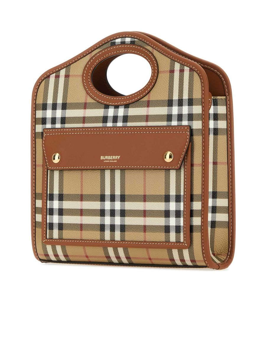 Printed Canvas And Leather Mini Pocket Handbag - 2