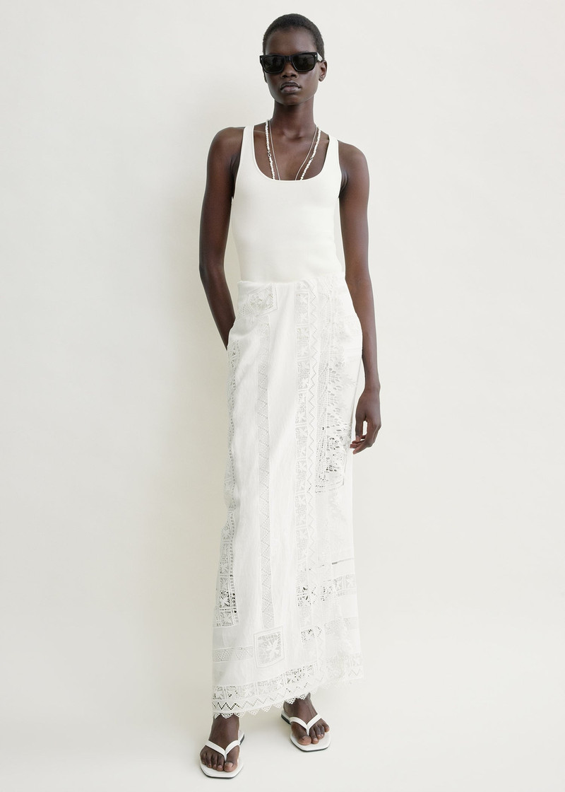TOTEME Lace sarong white outlook