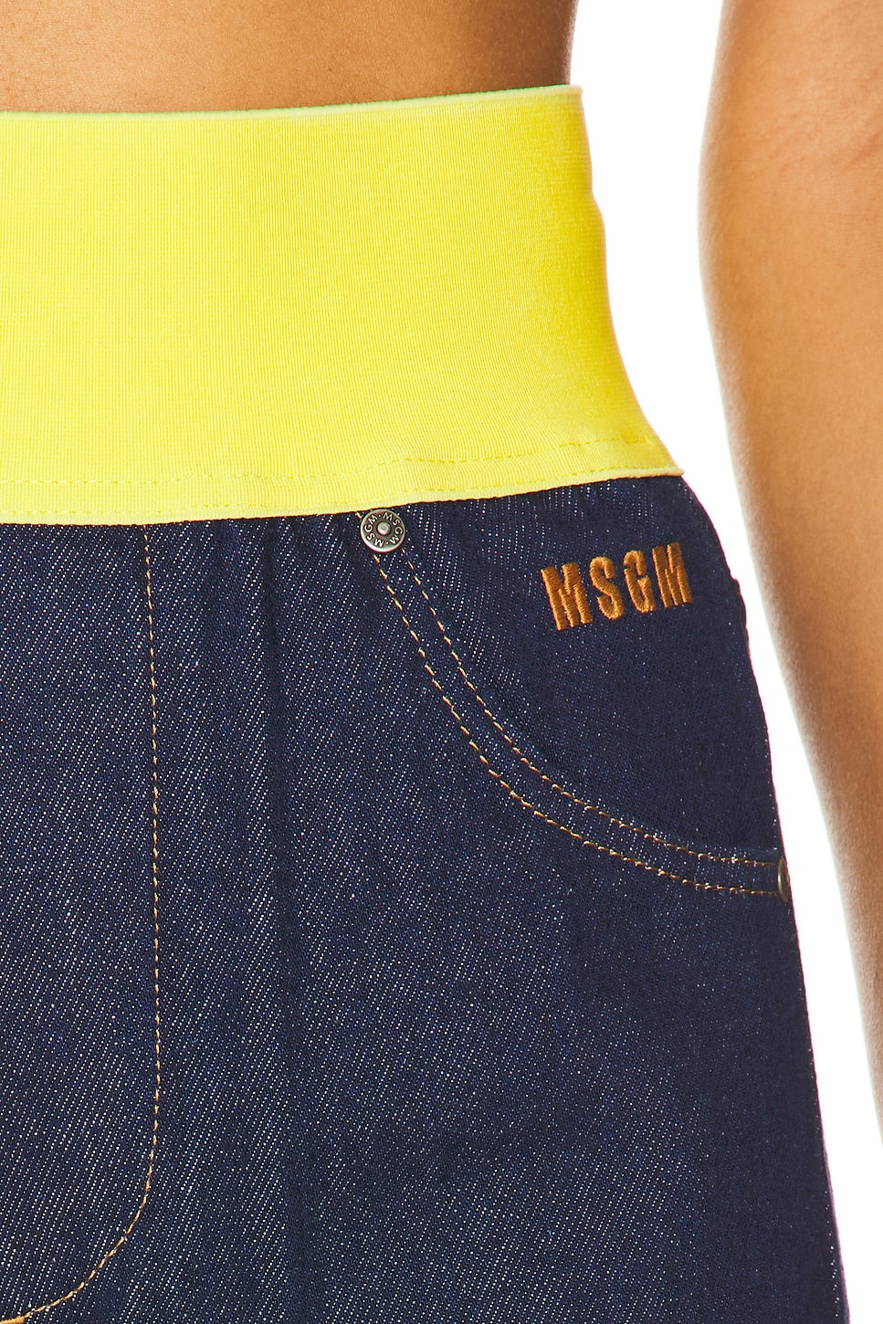 Waistband Wide Leg Jean - 6