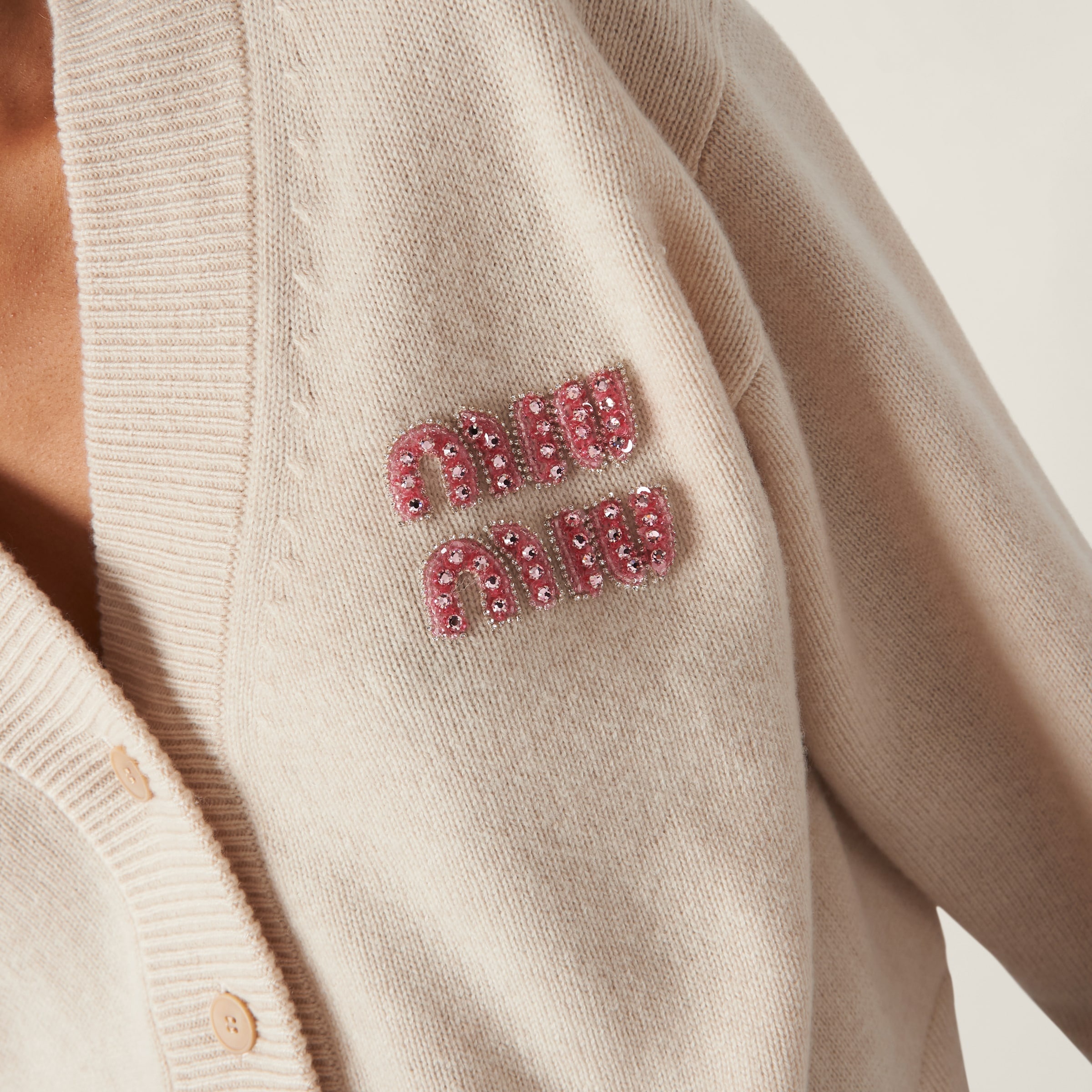 Cashmere and silk knit cardigan - 3