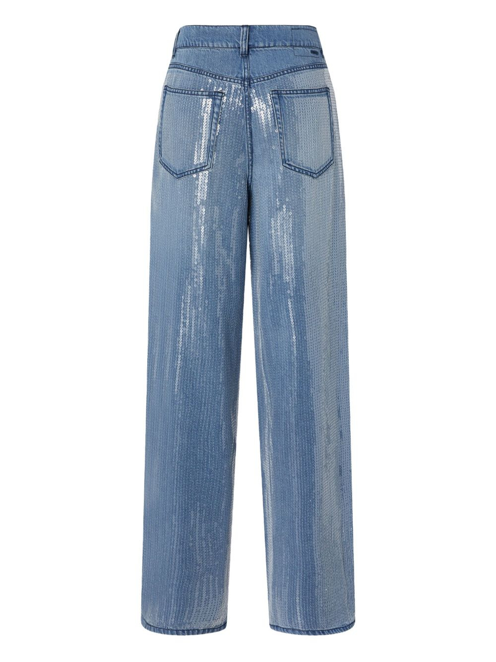 sequin-embellished jeans - 2