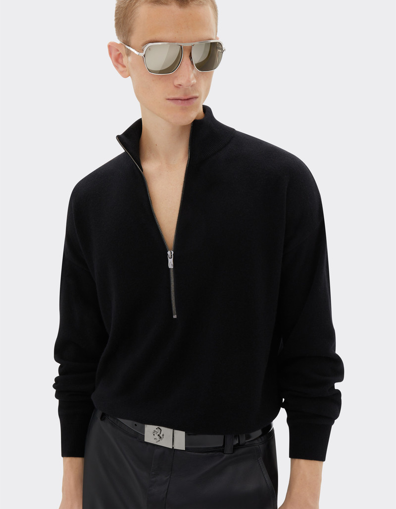Cashmere sweater with zip 5