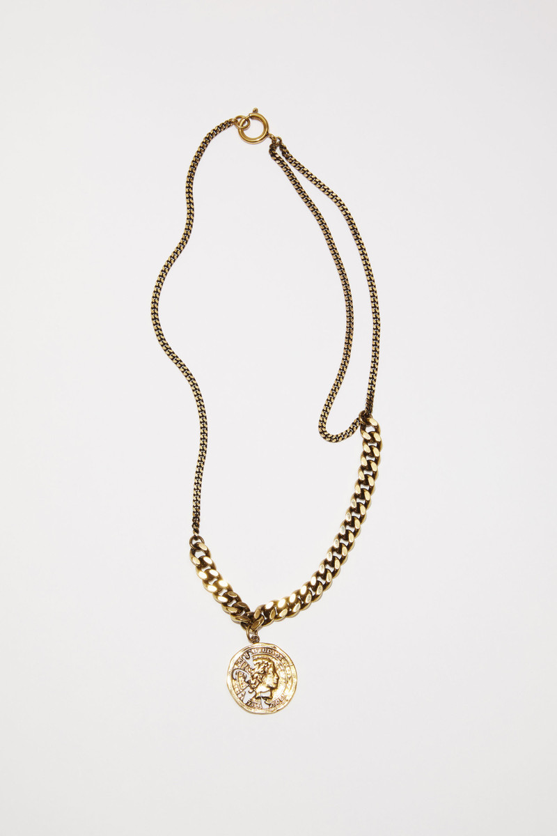 Long coin necklace - Antique gold 1