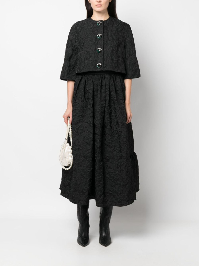 Erdem textured cropped jacket outlook