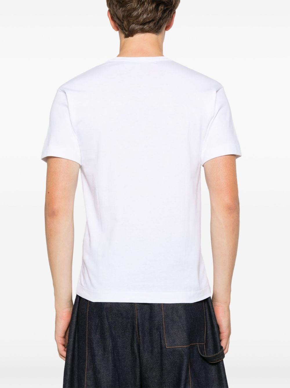 heart-patch cotton T-shirt - 4