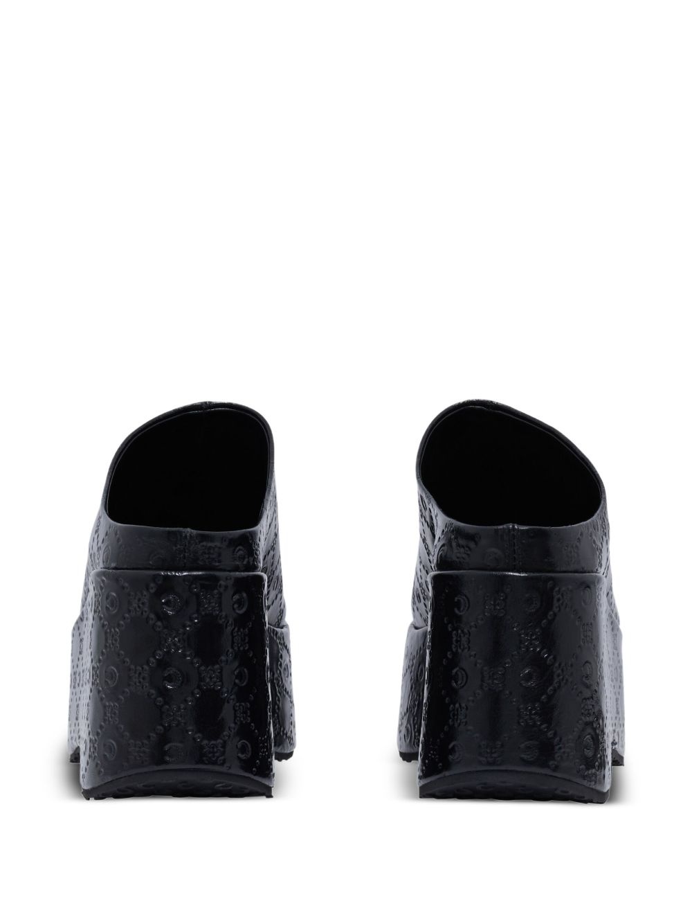 Moonagram-embossed mules - 3