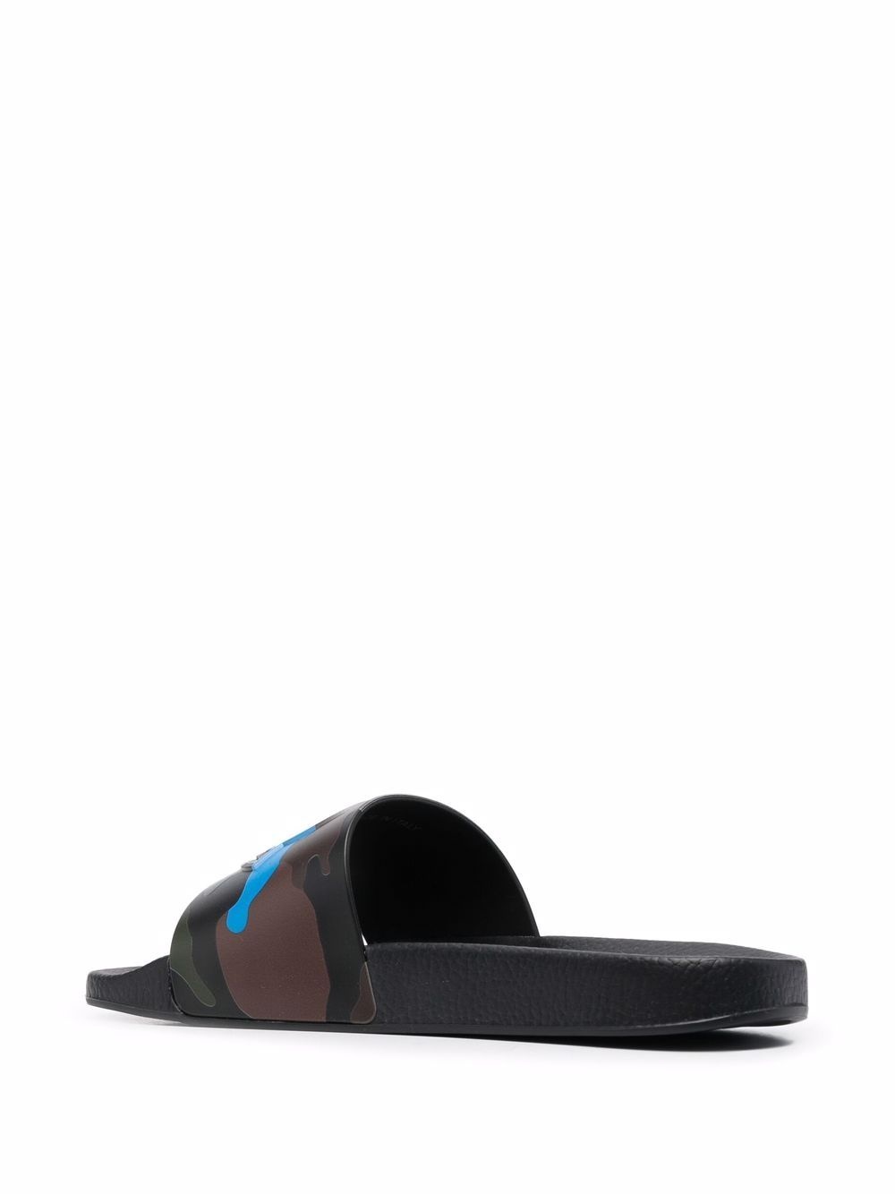 camouflage-print logo slides - 3