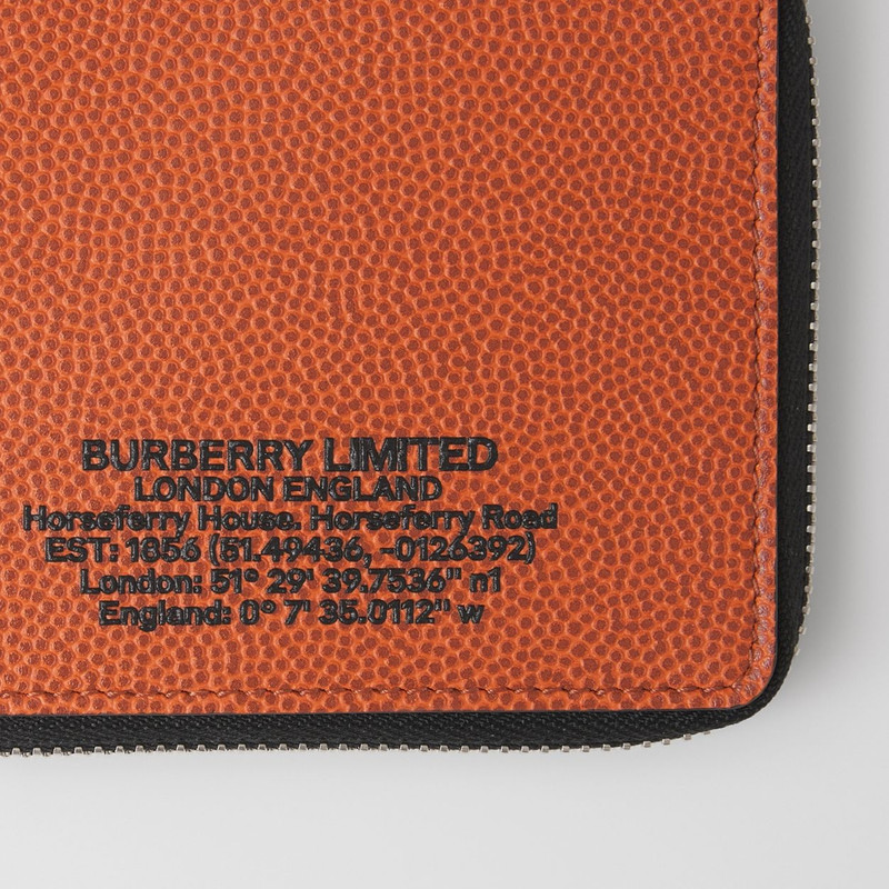 Burberry Horseferry Print Grainy Leather Ziparound Wallet Lanyard outlook