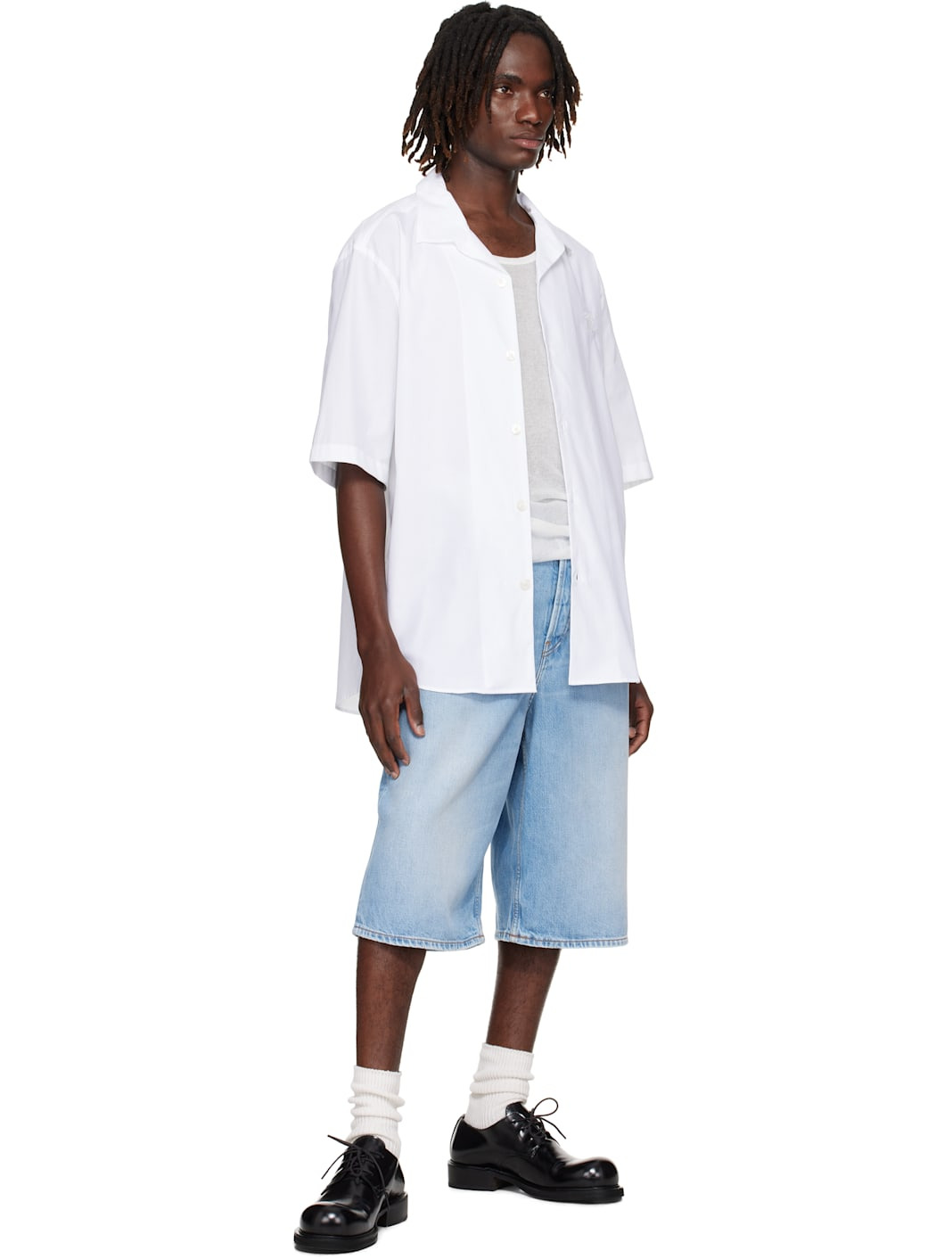 White Button-Up Shirt - 4