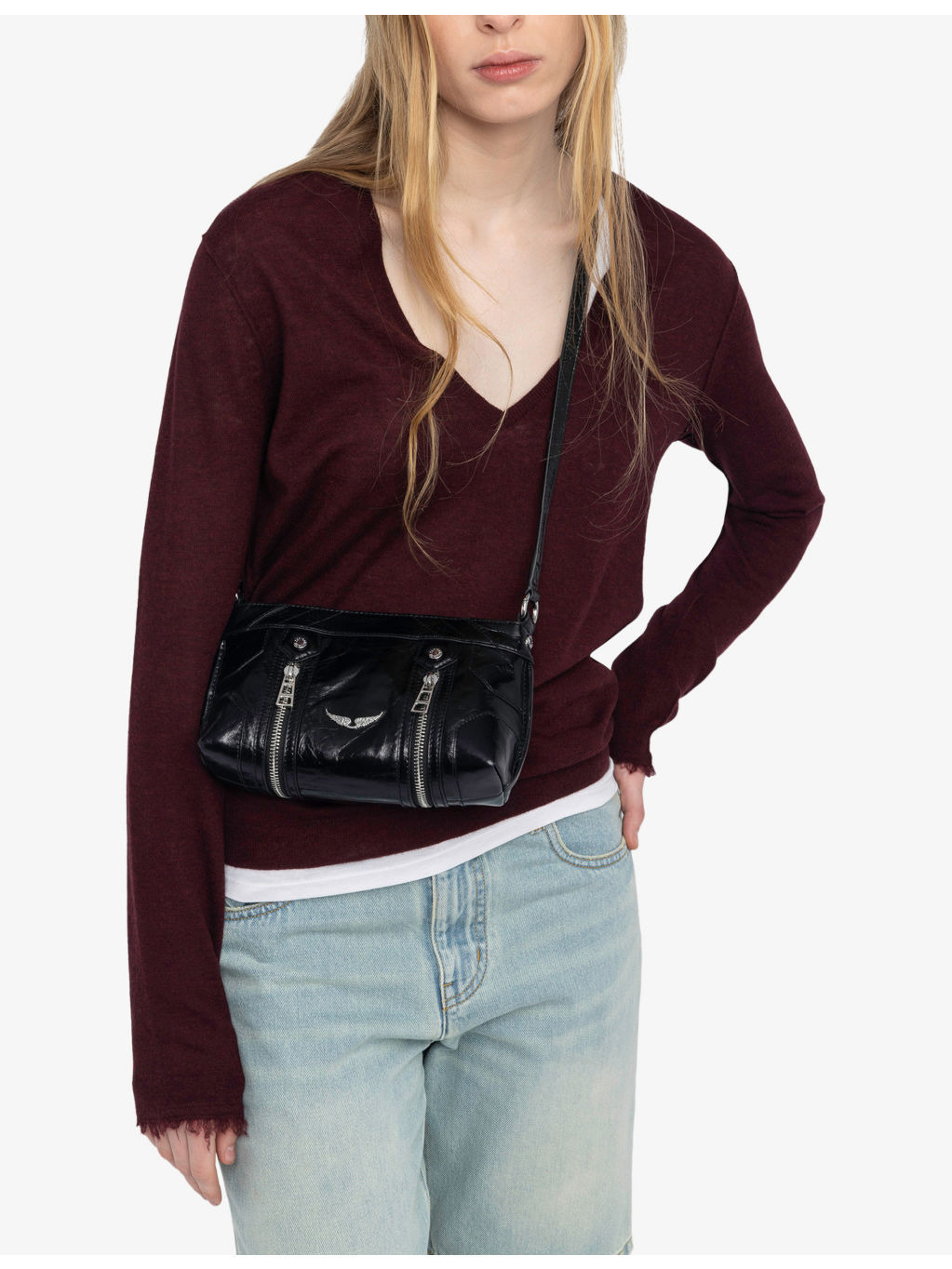 Rivy embroidered-wings cashmere jumper - 3