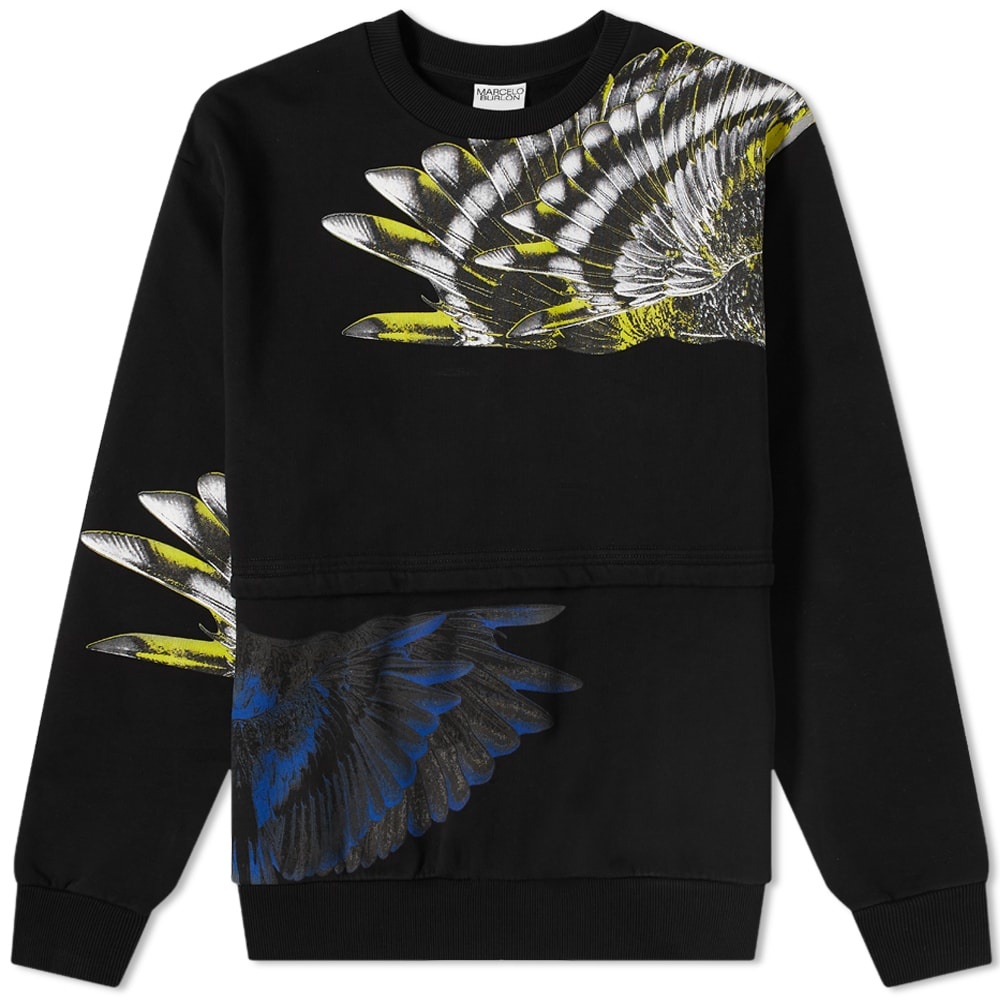 Marcelo Burlon Wings Patchwork Over Sweat - 1