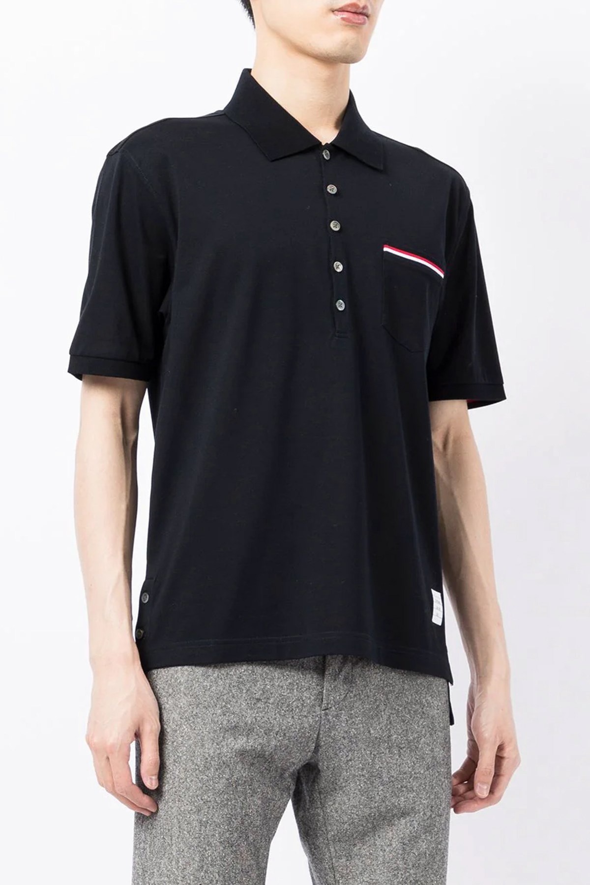 Tシャツ・カットソー THOM BROWNE SS25 'RWB' polo shirt (FKP119AY5502 100) Thom Browne 'RWB' polo shirt | julianfashion | REVERSIBLE