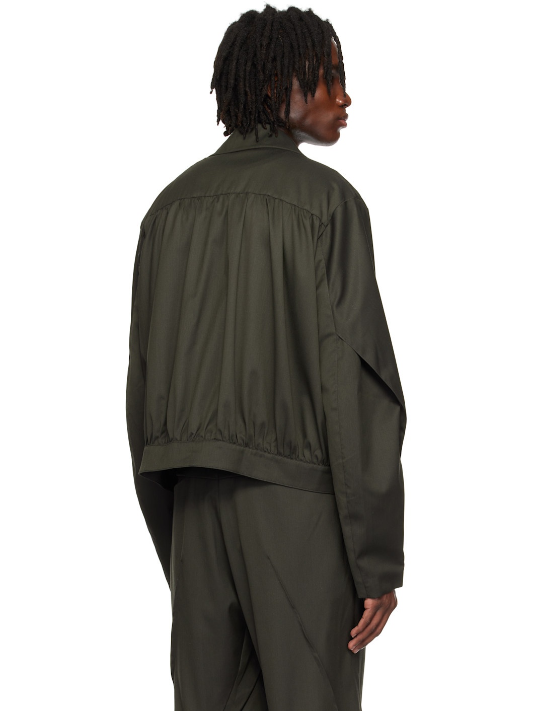 Khaki Batwing Jacket - 3
