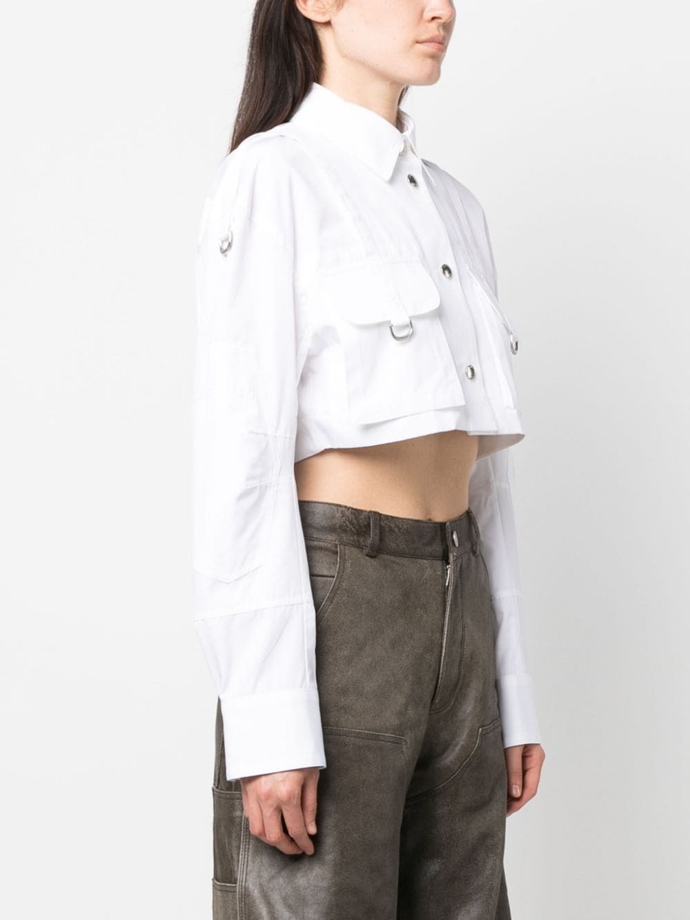 Co Cargo cropped cotton shirt - 3