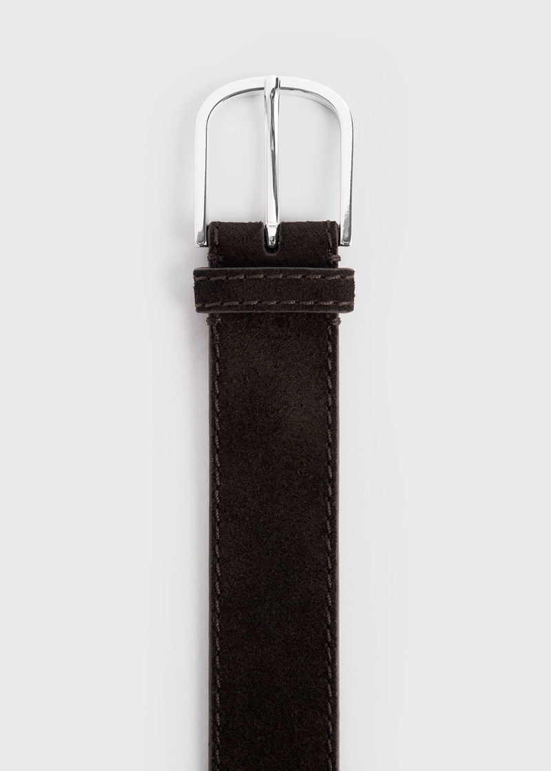Wide trouser belt espresso 6