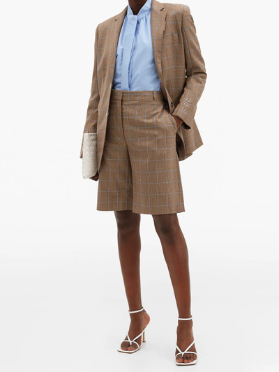 Burberry Mae plaid tailored wool shorts outlook