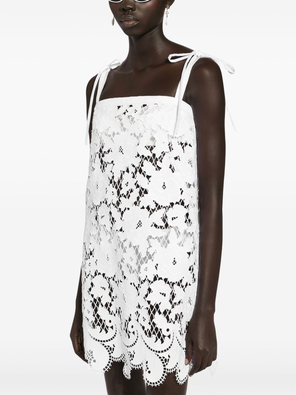 embroidered mesh minidress - 5