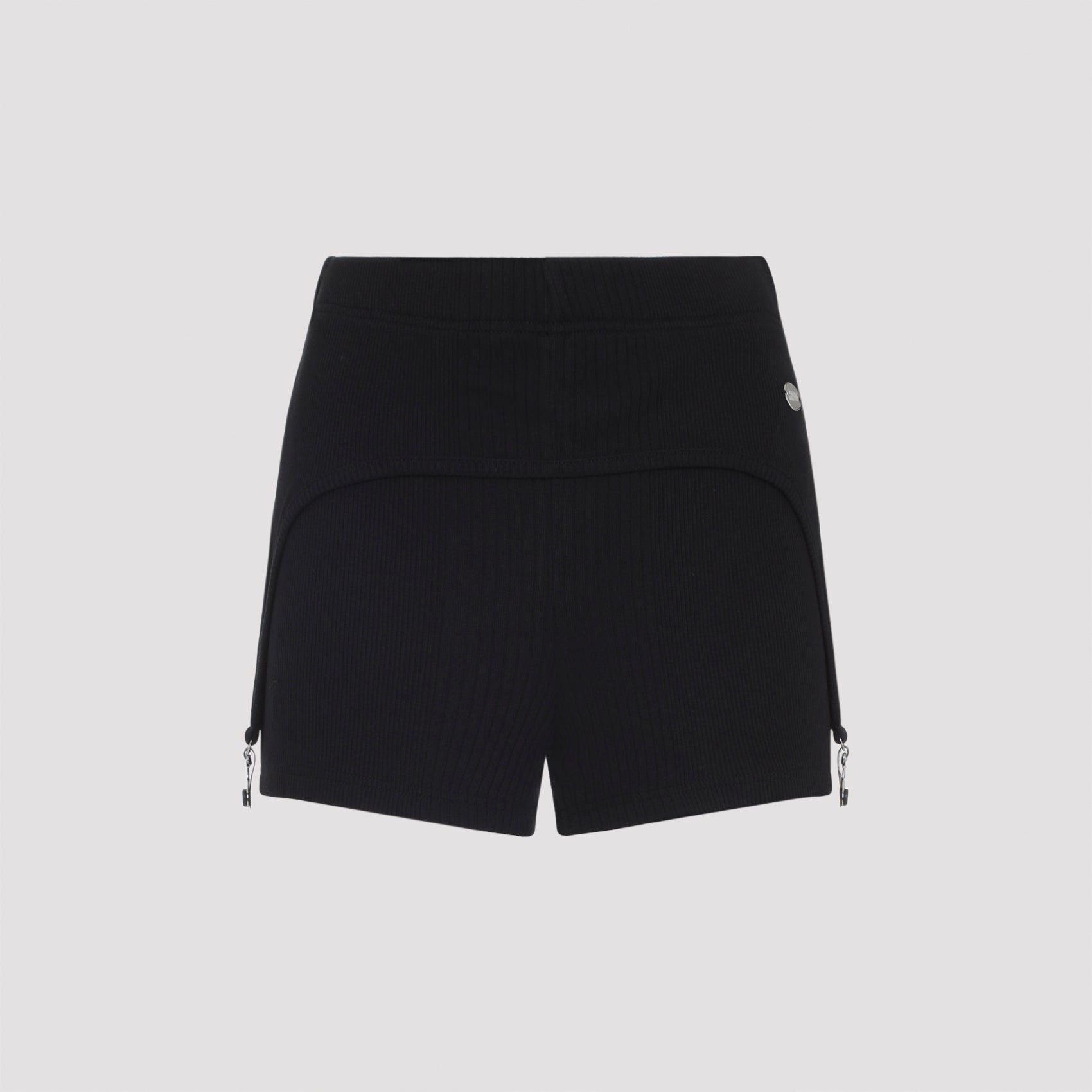 Ribbed Mini Short With Lingerie Garter Women - 2