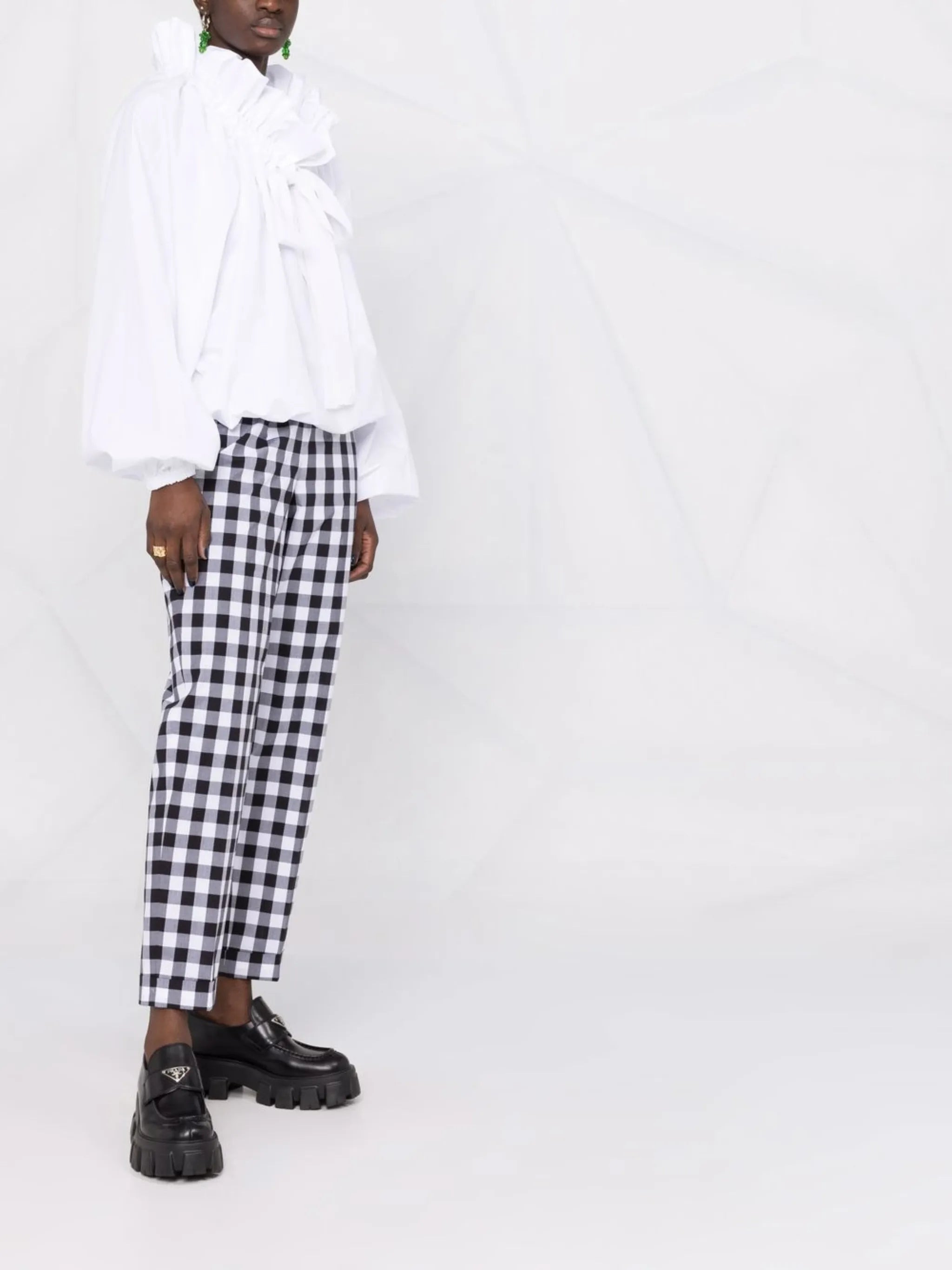 Puff-sleeve Poplin Blouse - 2