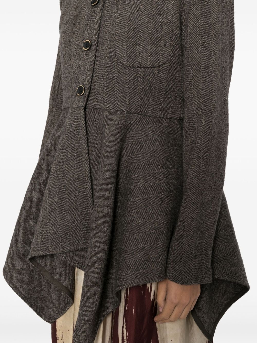 Koney asymmetric-hem jacket - 5