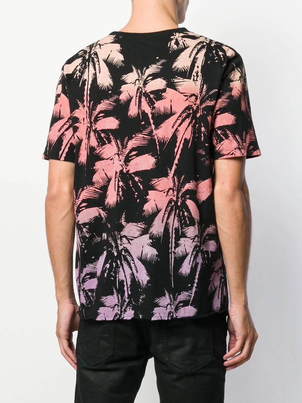 palm tree print T-shirt - 4