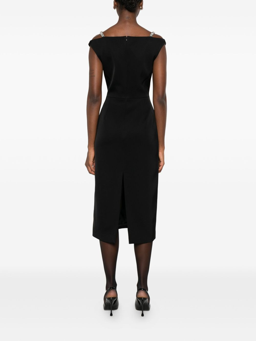 crystal-embellished midi dress - 4