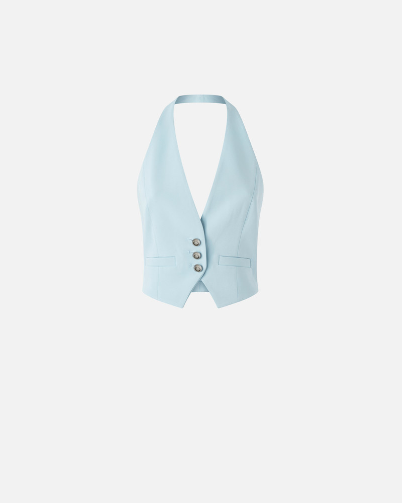 SHORT VEST IN TECHNICAL FABRIC WITH OPEN BACK 1