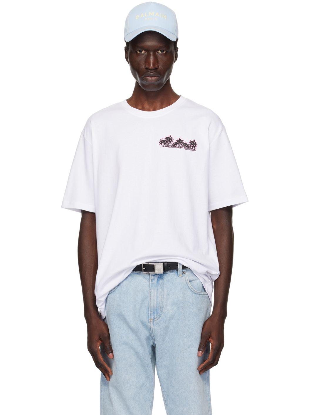 White 'Club Balmain' T-Shirt - 1
