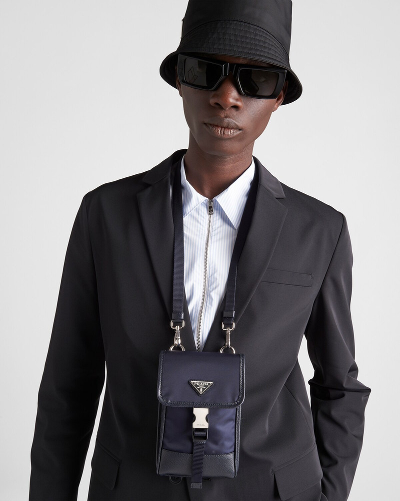 Prada Re-Nylon and Saffiano leather smartphone case outlook