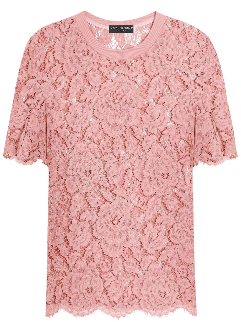 Dolce & Gabbana lace short sleeved T-shirt - 1