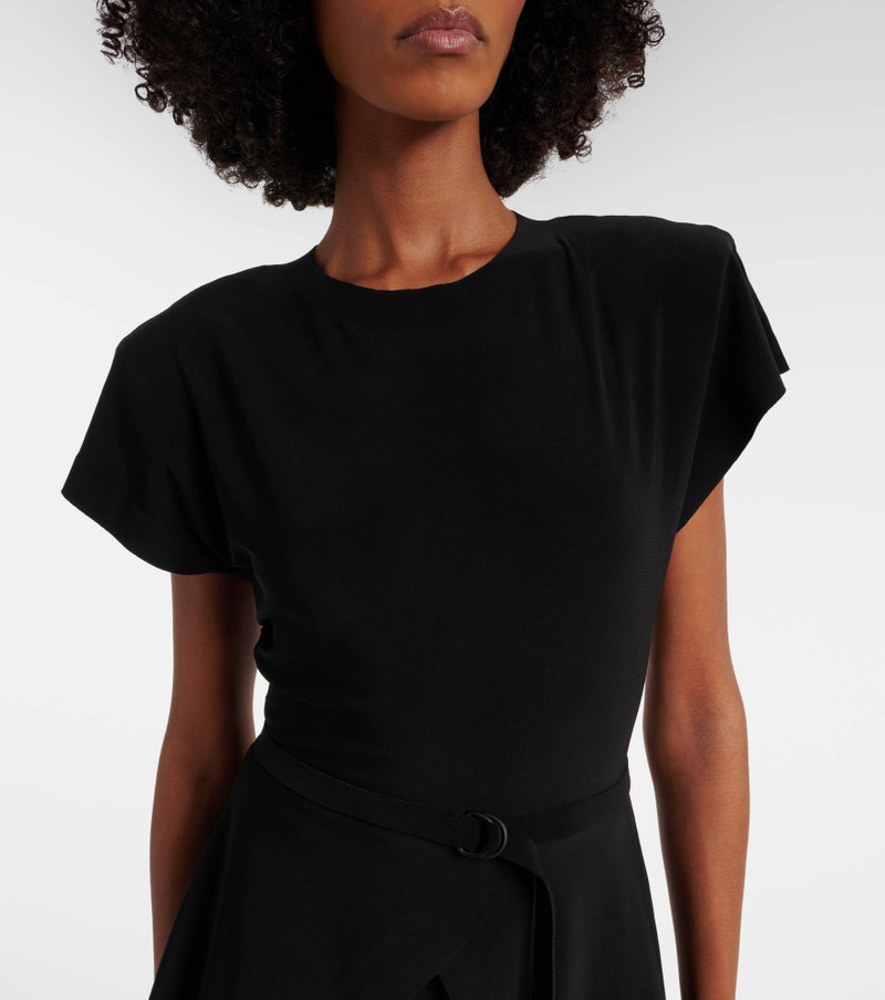Belted peplum midi dress 4