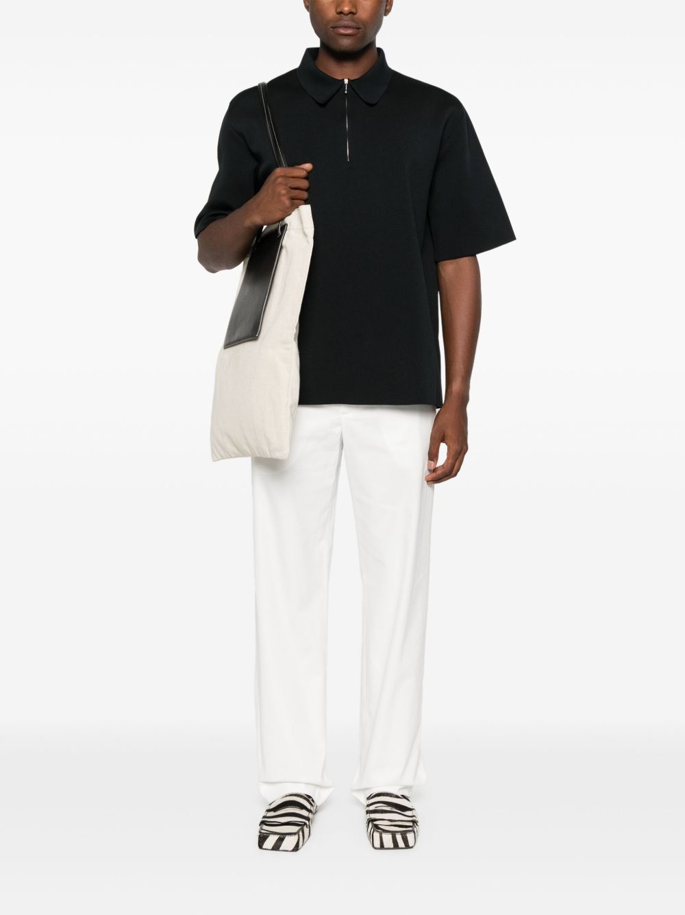 short-zip T-shirt - 2