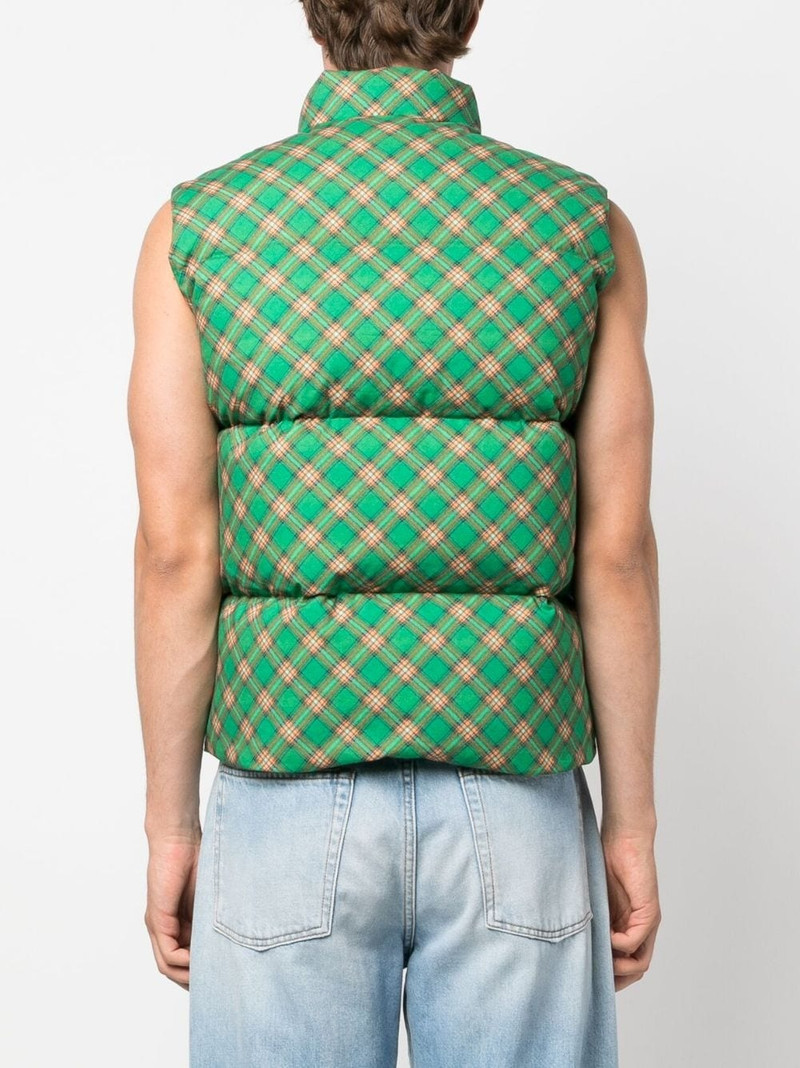 checked quilted down gilet 5