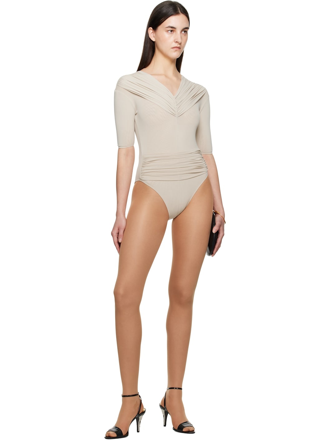 Beige Merete Bodysuit - 4