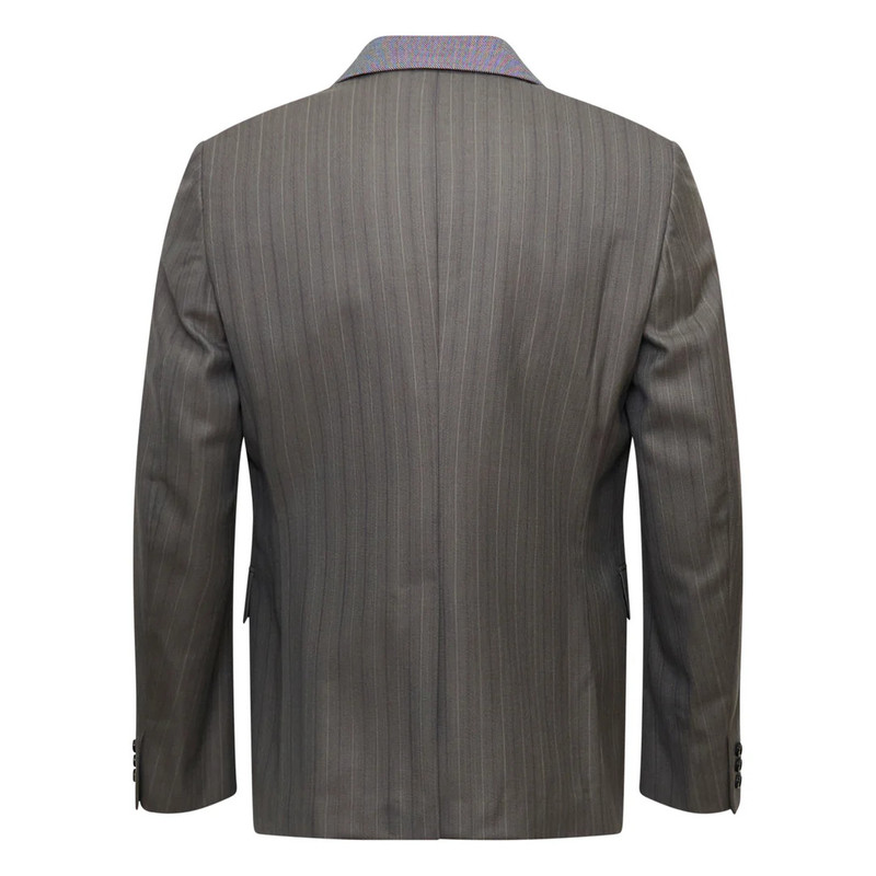 Comme des Garçons Homme Plus Wool Alternate Stripe x Houndstooth Blazer outlook