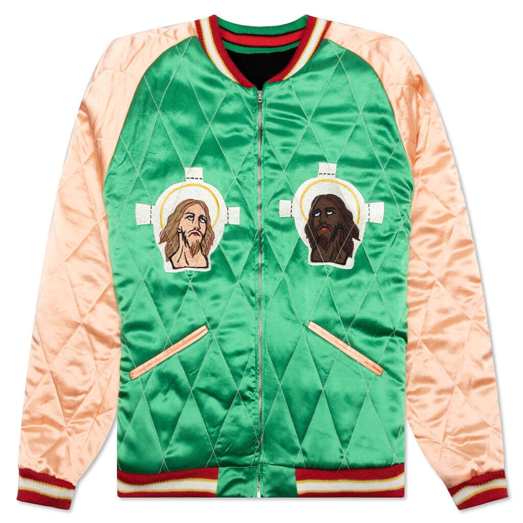 SAINT MICHAEL X SUKAJYAN REVERSIBLE JACKET - GREEN/PINK - 3