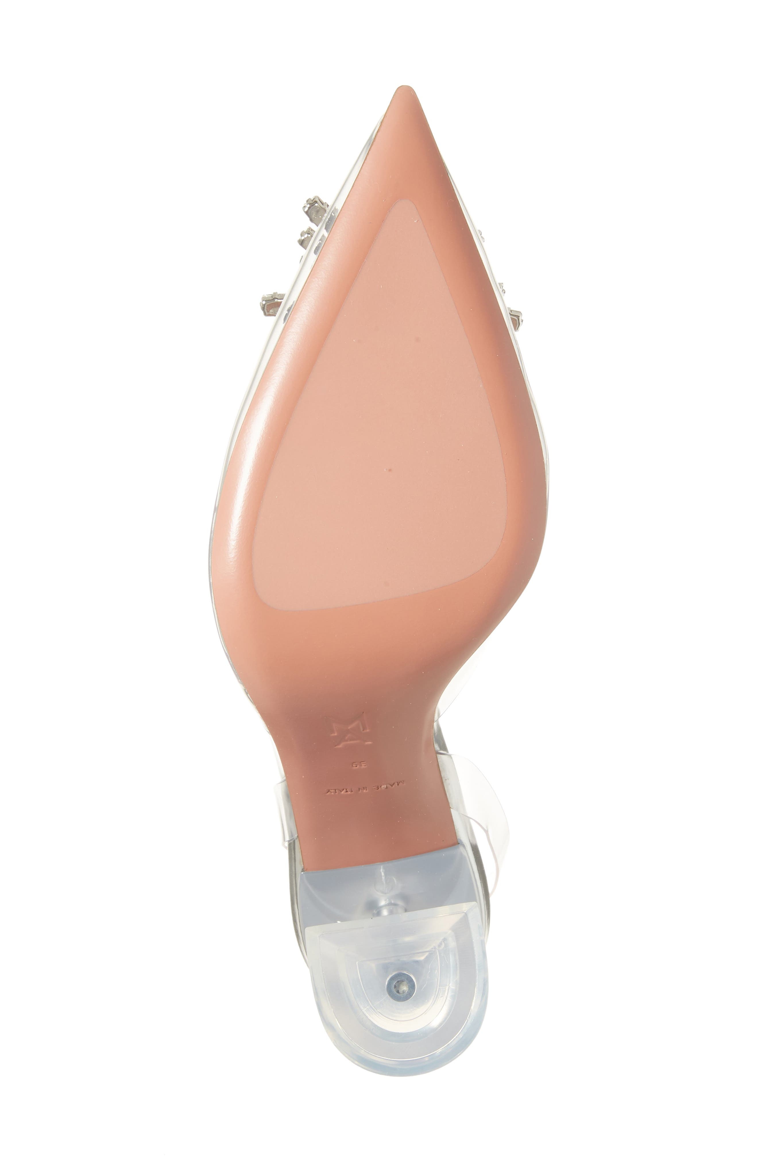 Amina Muaddi Begum Transparent Pointed Toe Slingback Pump in Pvc Transparent at Nordstrom - 6