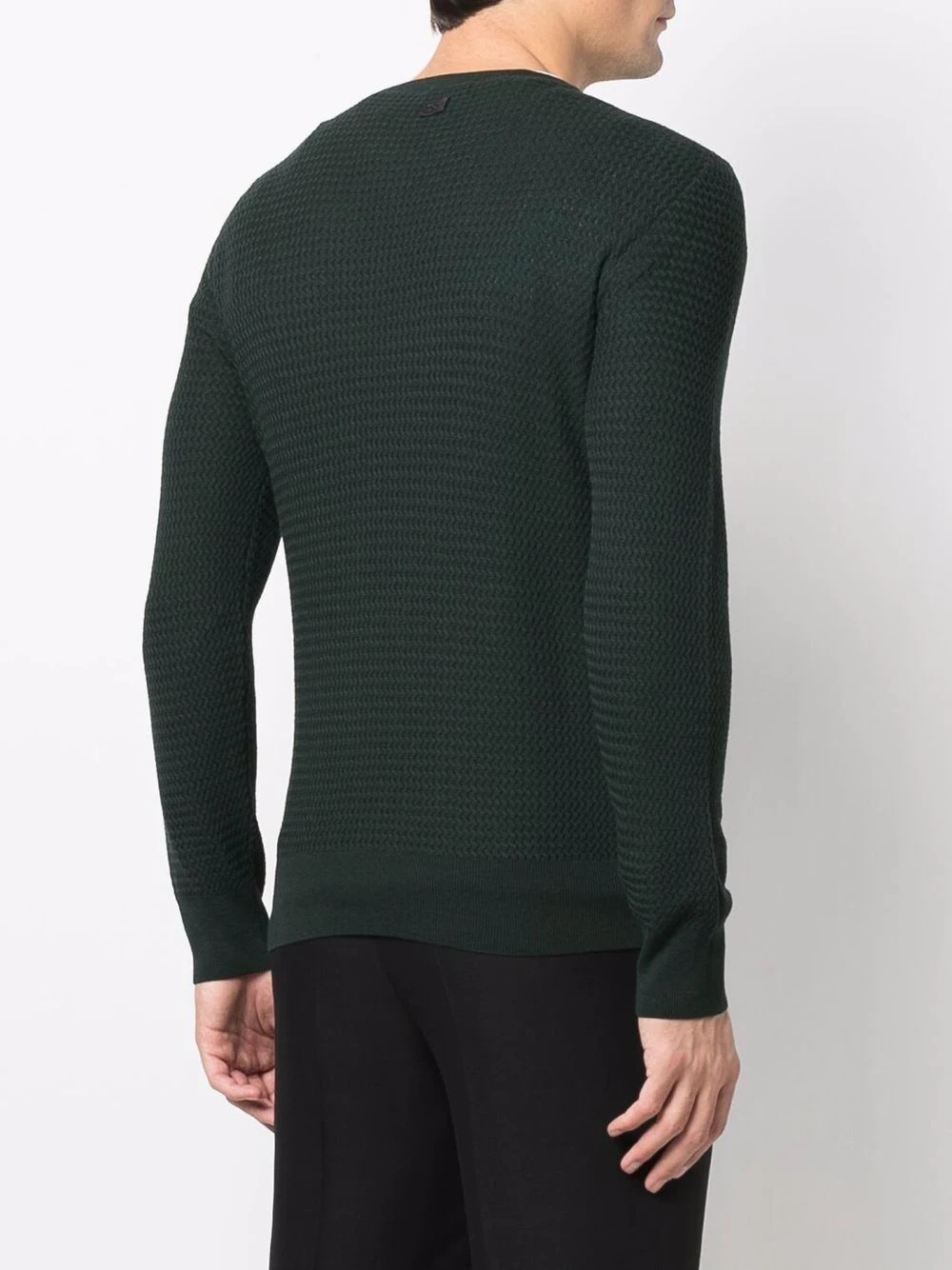 V-neck waffle-knit jumper - 4