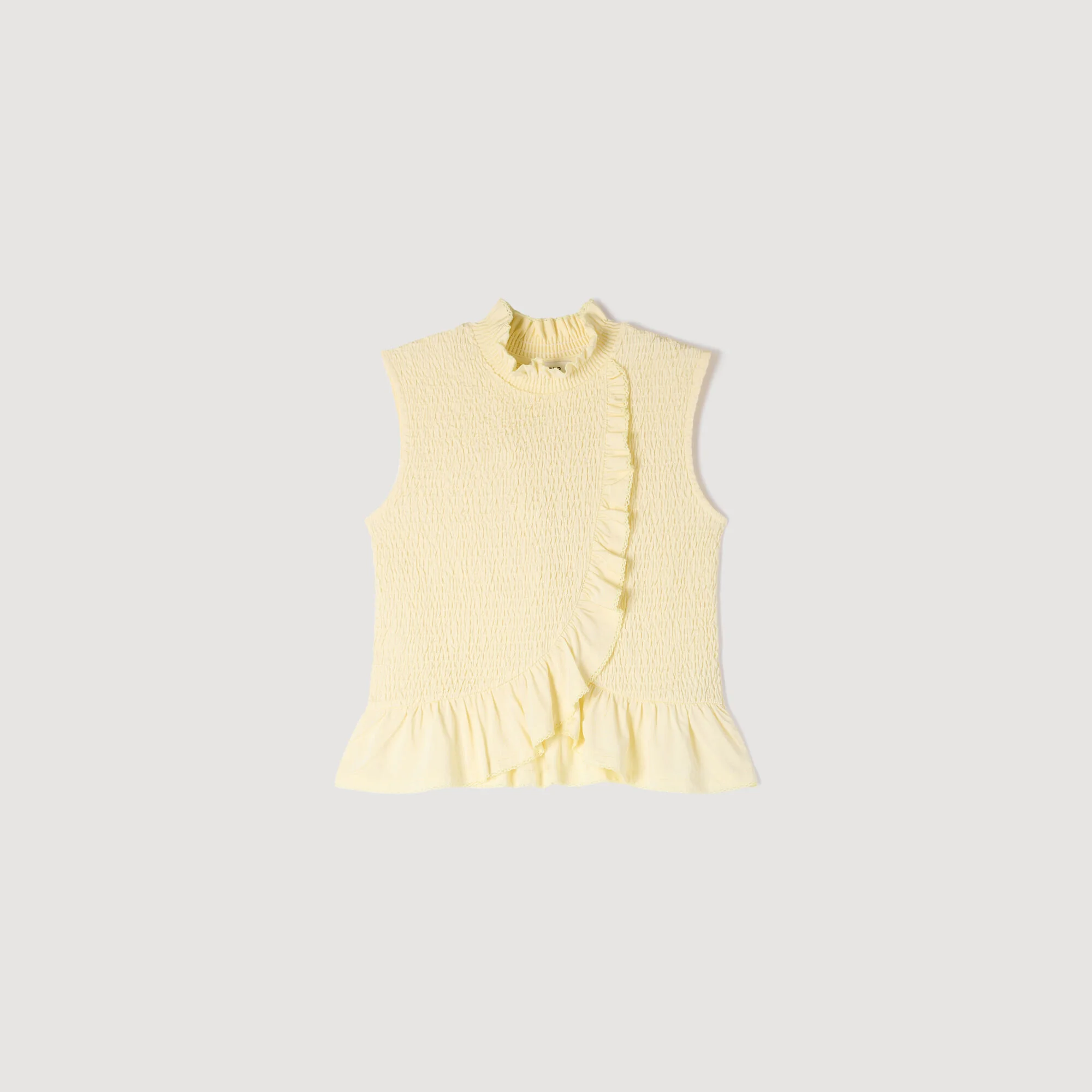 RUFFLED SMOCKED TOP - 1