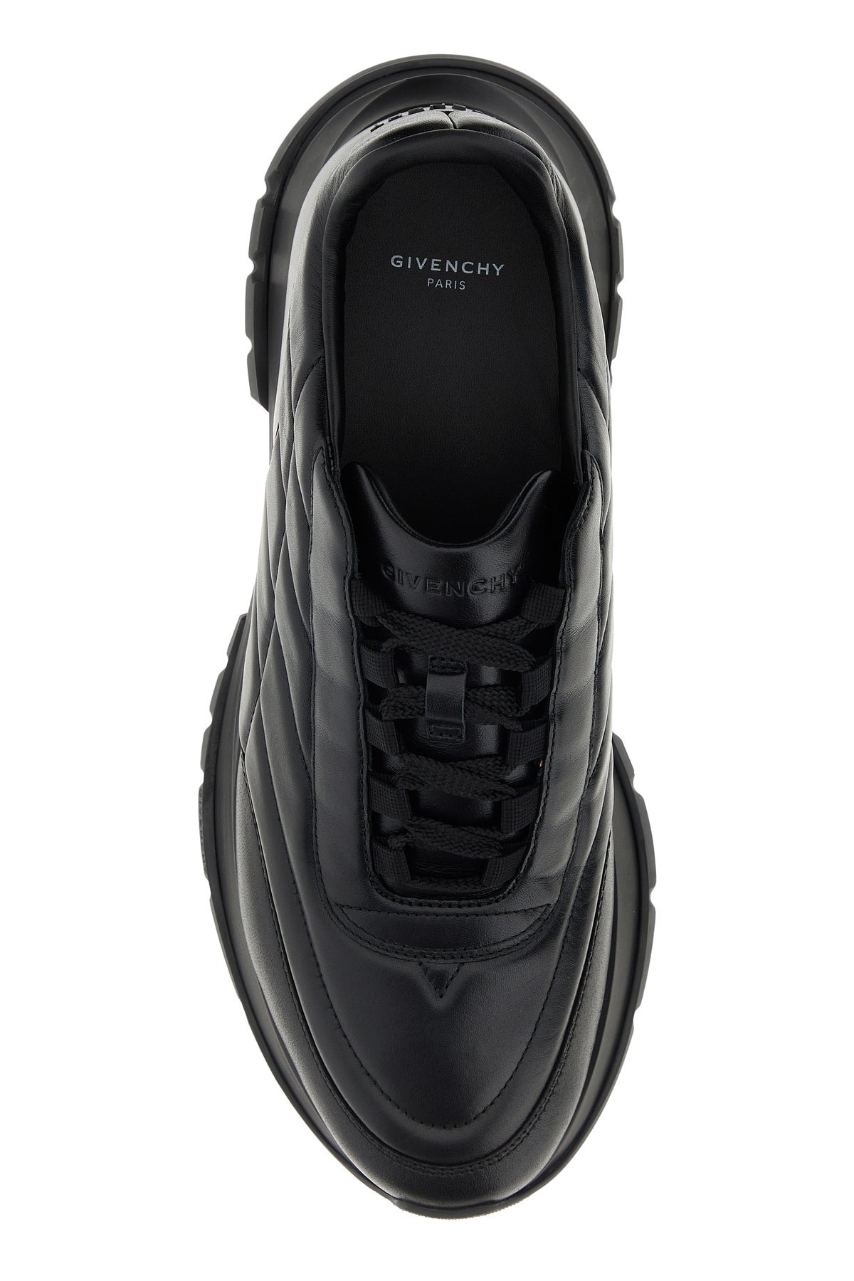 Black leather Trainers sneakers - 4
