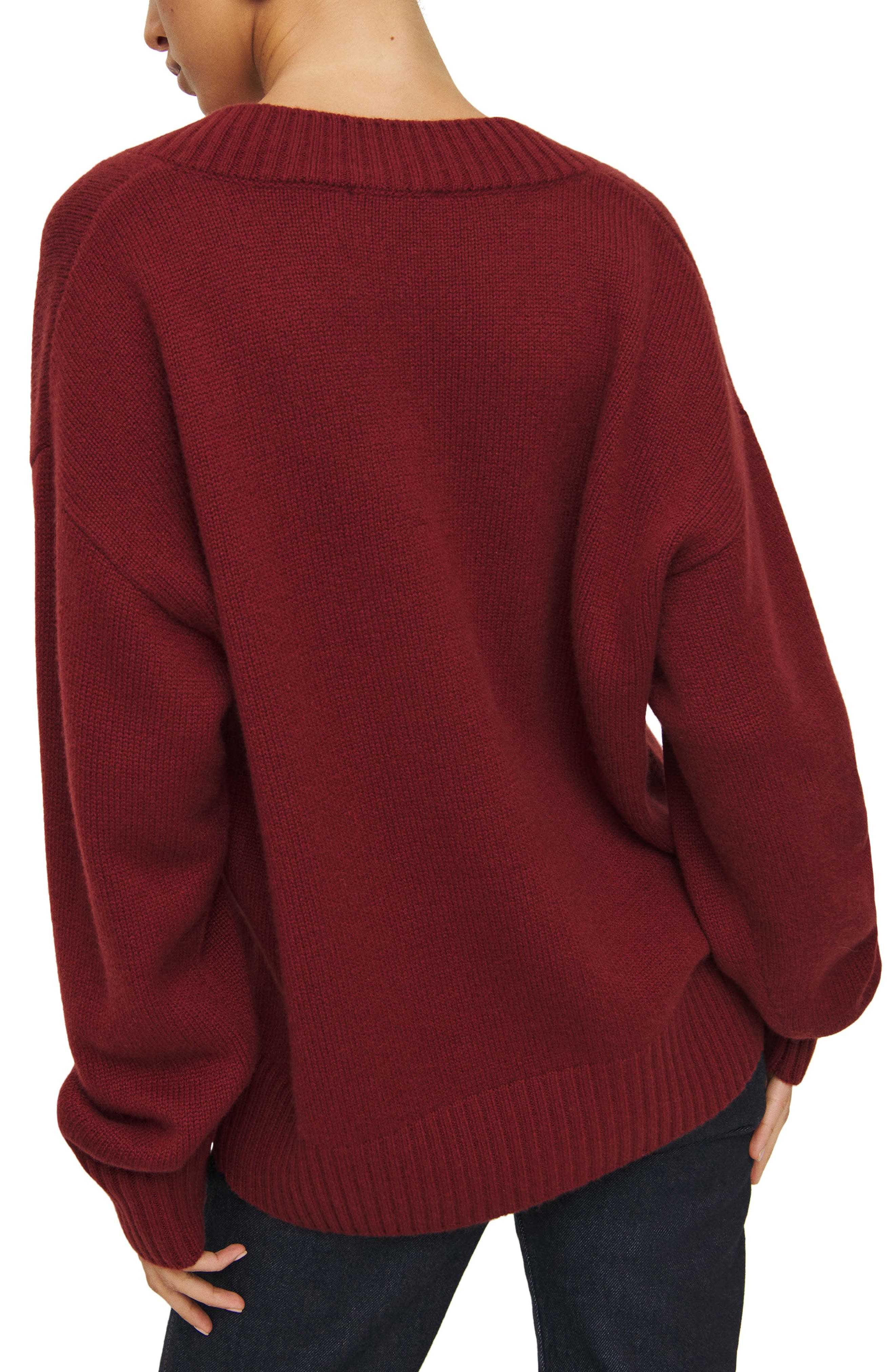 Reformation Jadey Oversize Cashmere Sweater in Chianti at Nordstrom - 3