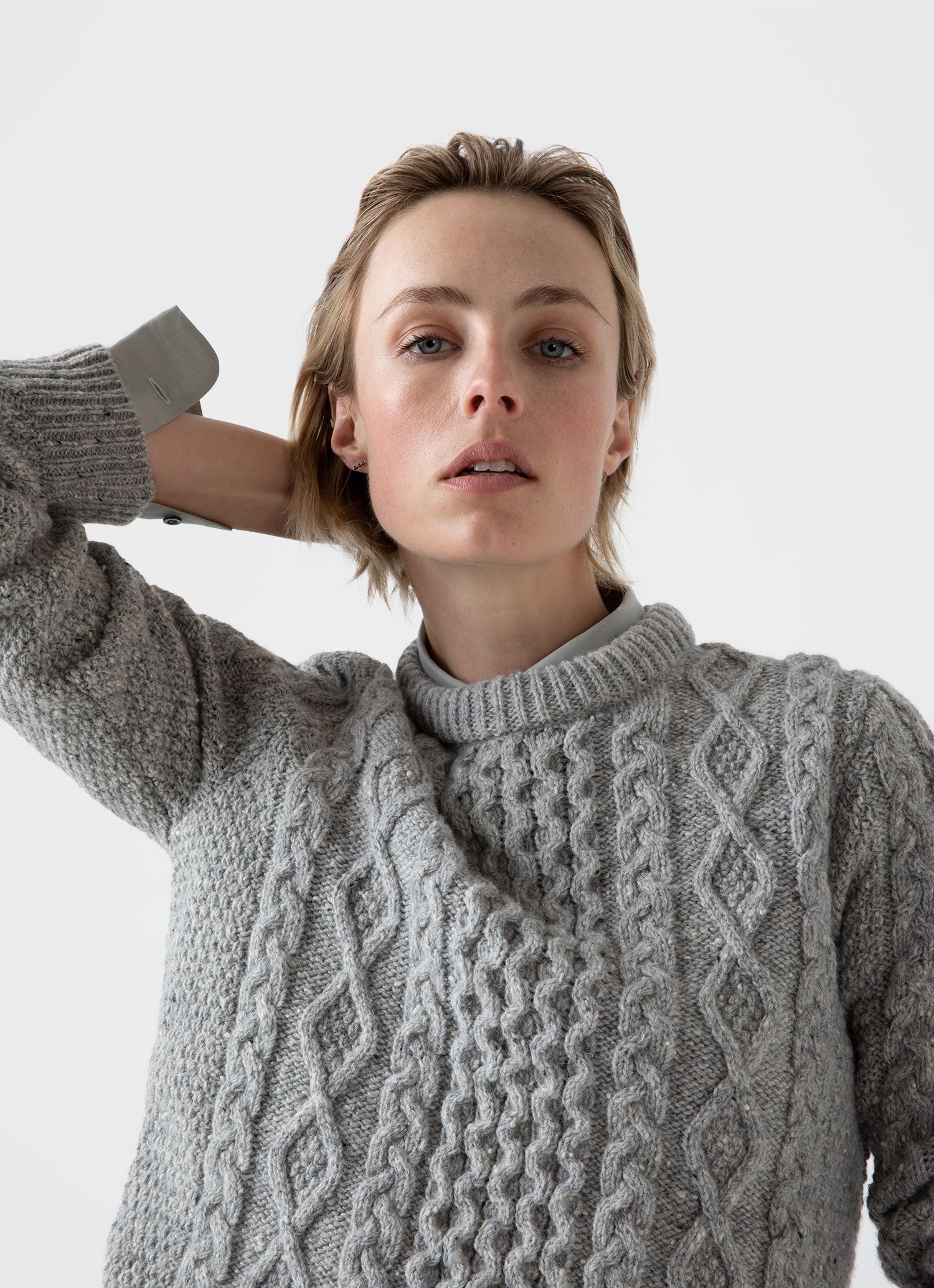 Edie Campbell Cable Jumper - 2