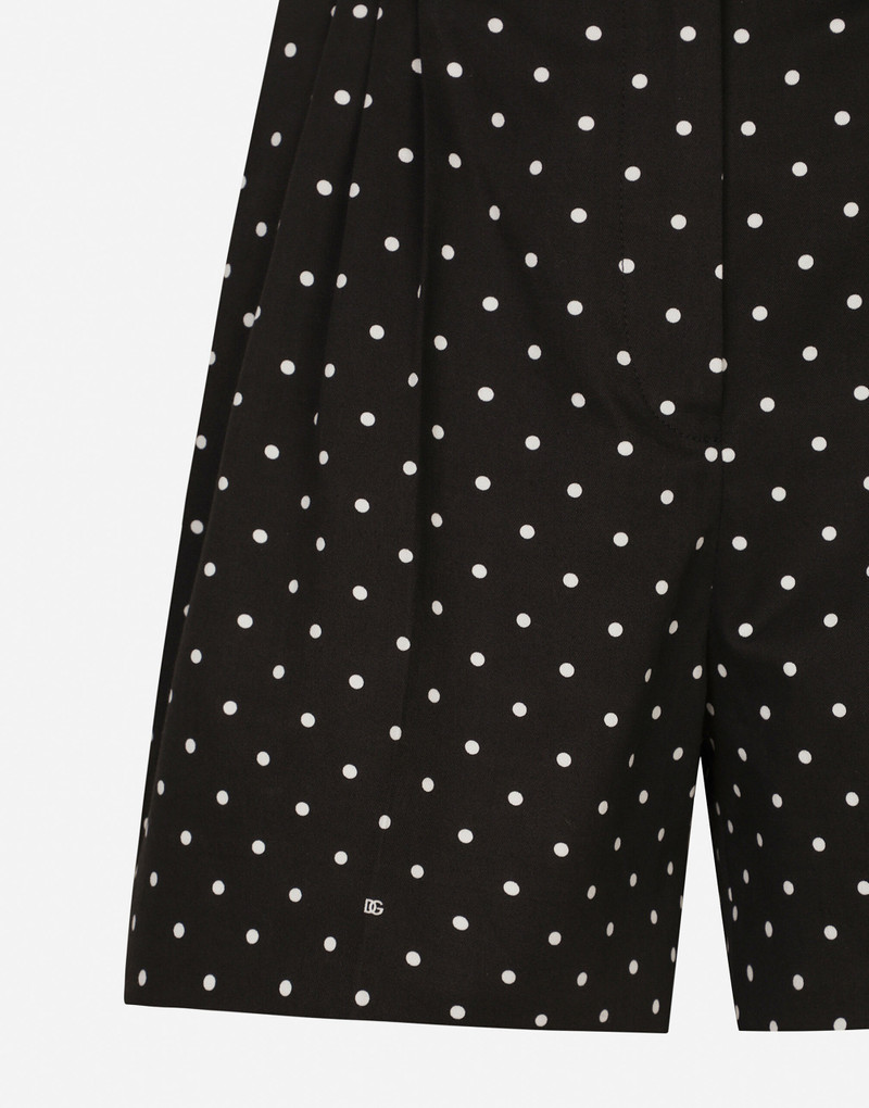 Polka-dot cotton shorts 4