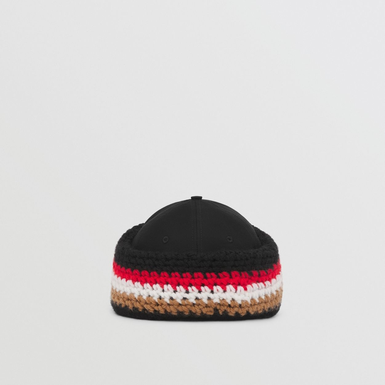 Cotton Baseball Cap with Crochet Knit Headband - 4