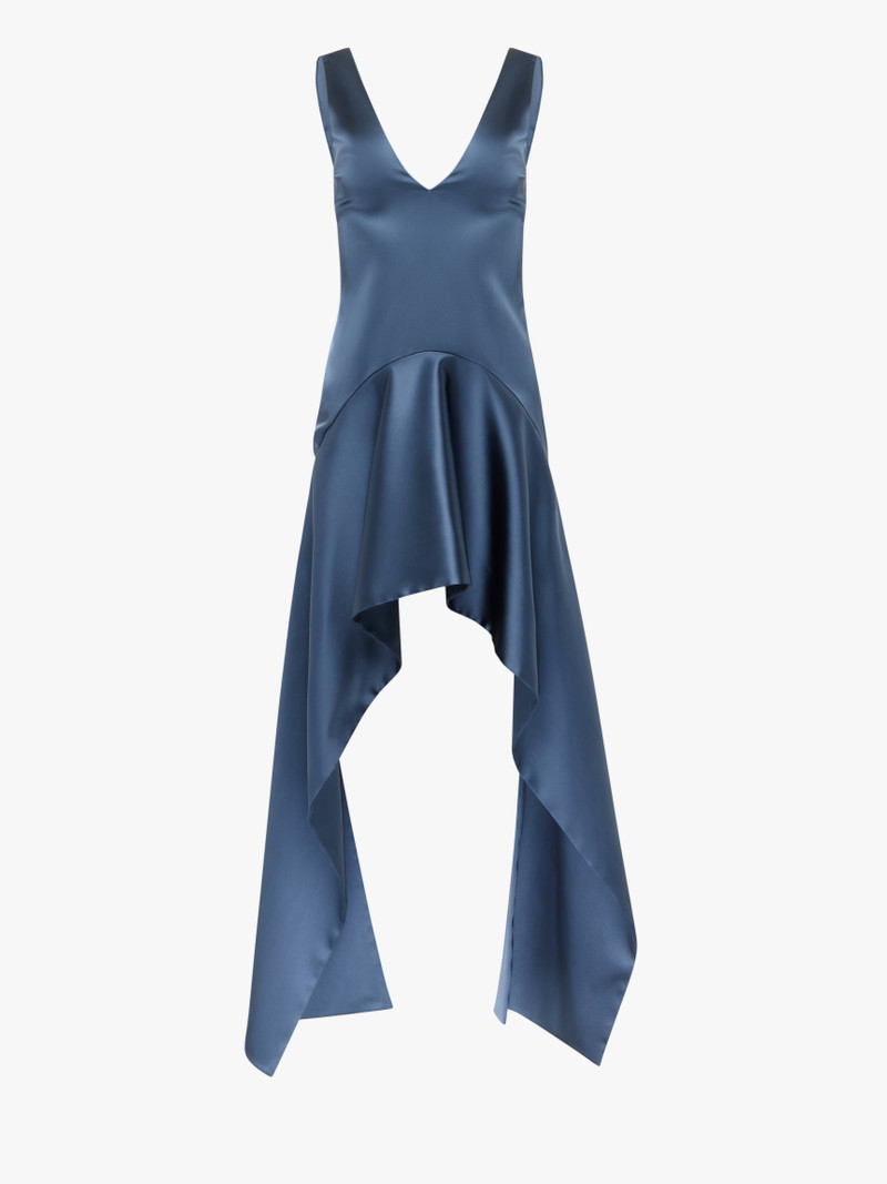 V-NECK DRAPED MINI DRESS - 1