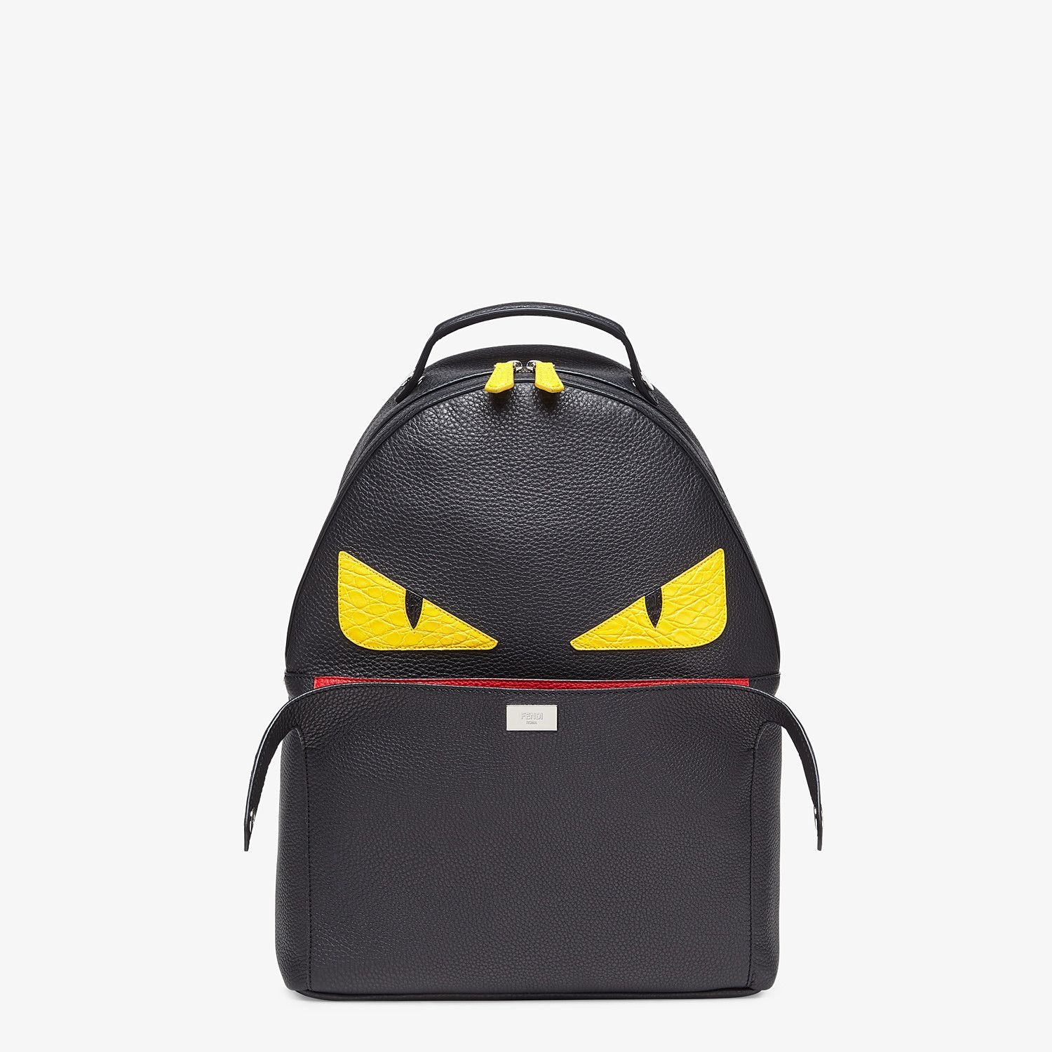 Black leather backpack - 1