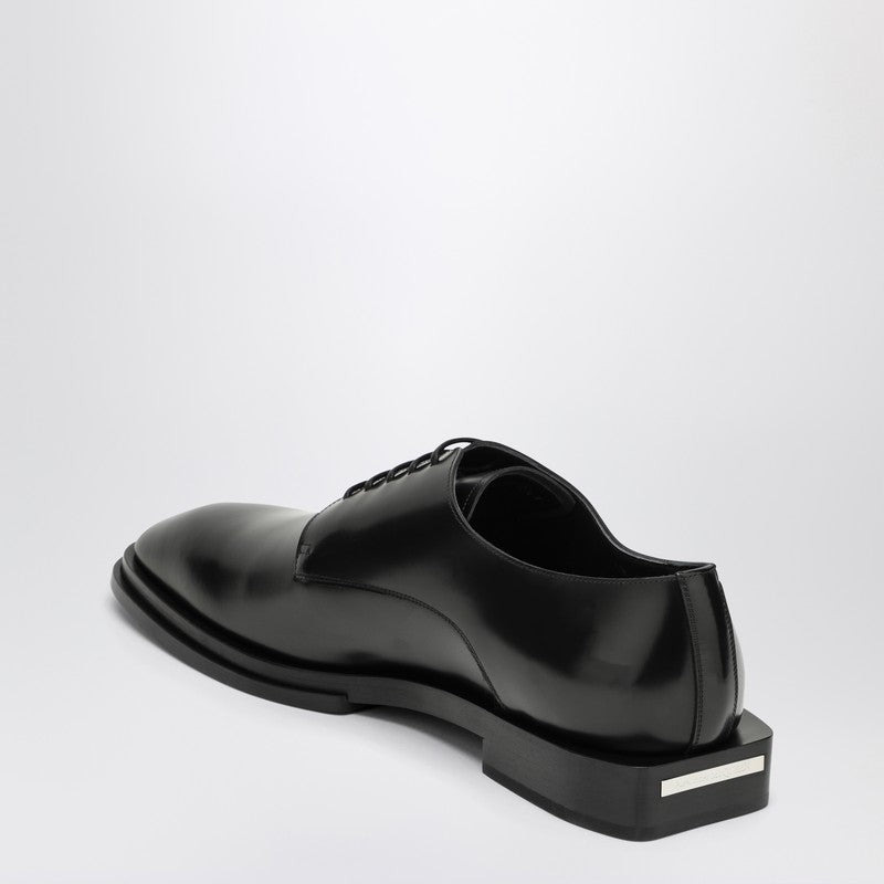 Alexander Mcqueen Black Leather Lace-Up Men - 2
