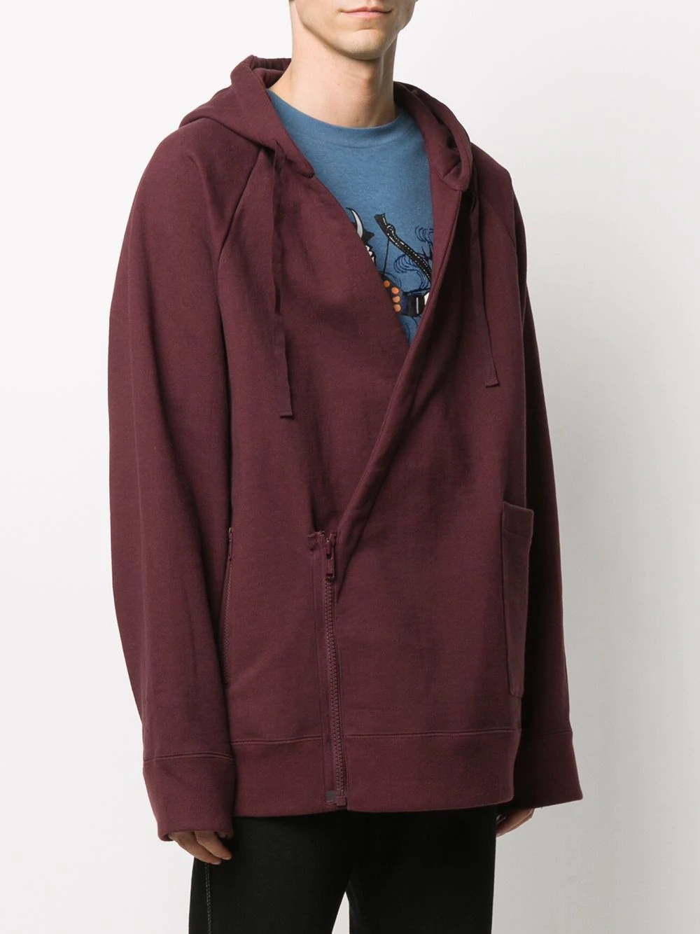 oversized wrap-style hoodie - 3