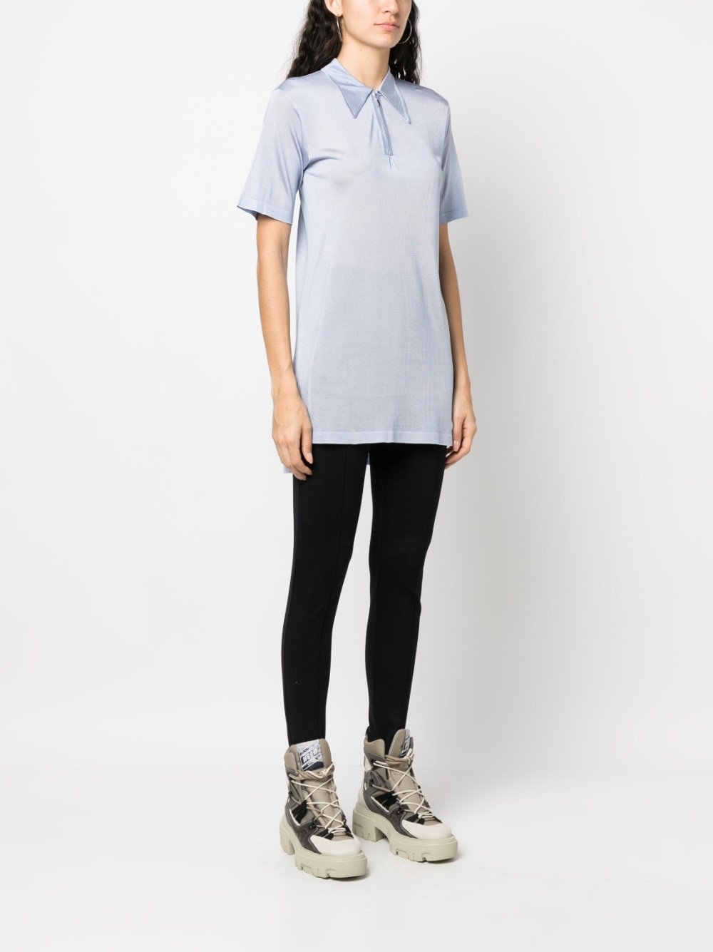 short-sleeve half-zip top - 3
